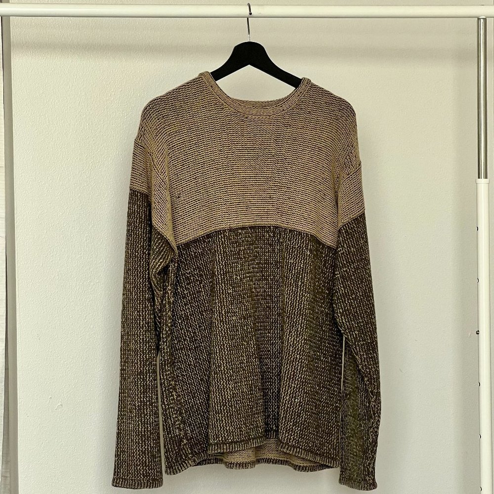 Claiborne Two Tone Knitted Crew-Neck Sweater